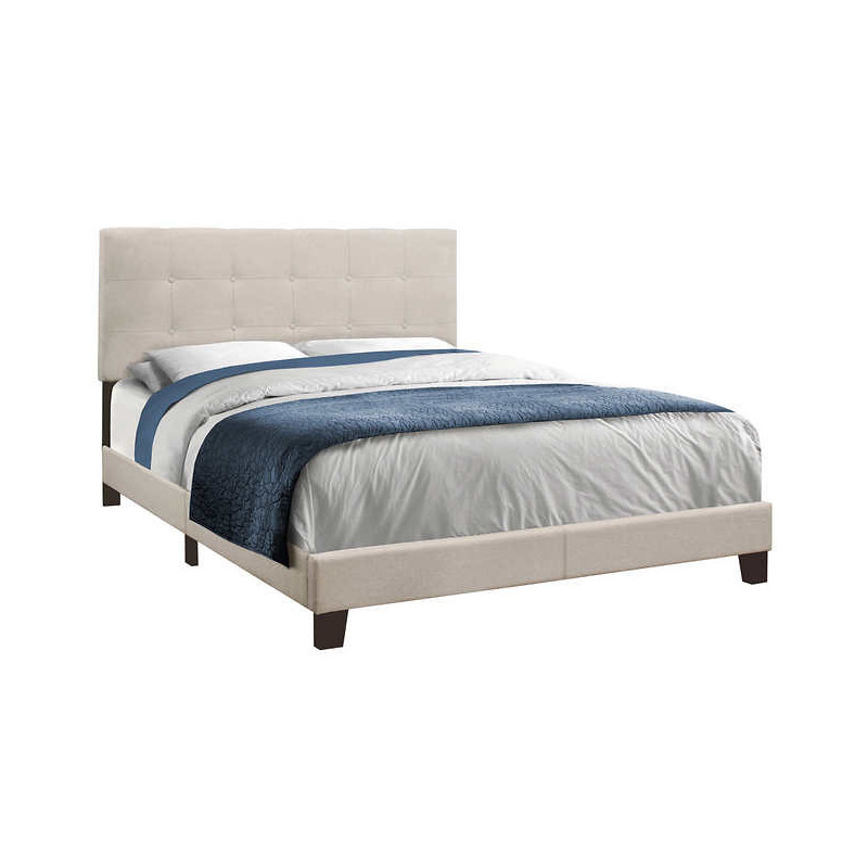 Devon Beige Modern Queen Bed