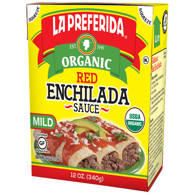 Organic Red Enchilada Sauce, Mild Tetra Recart ® La Preferida