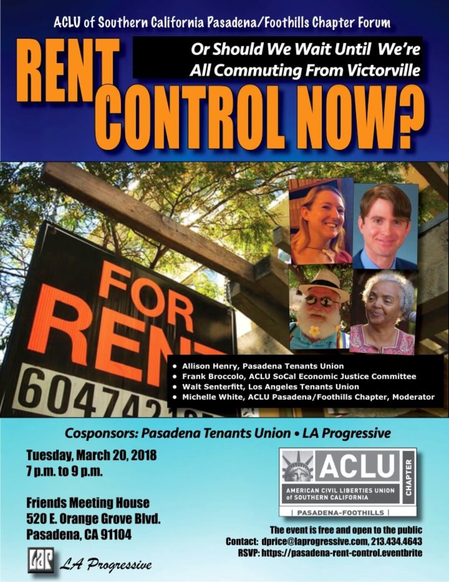 Rent Control Debate The Human Face LA Progressive