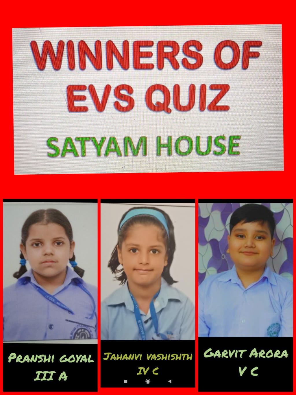 Collage 2 EVS Quiz laps