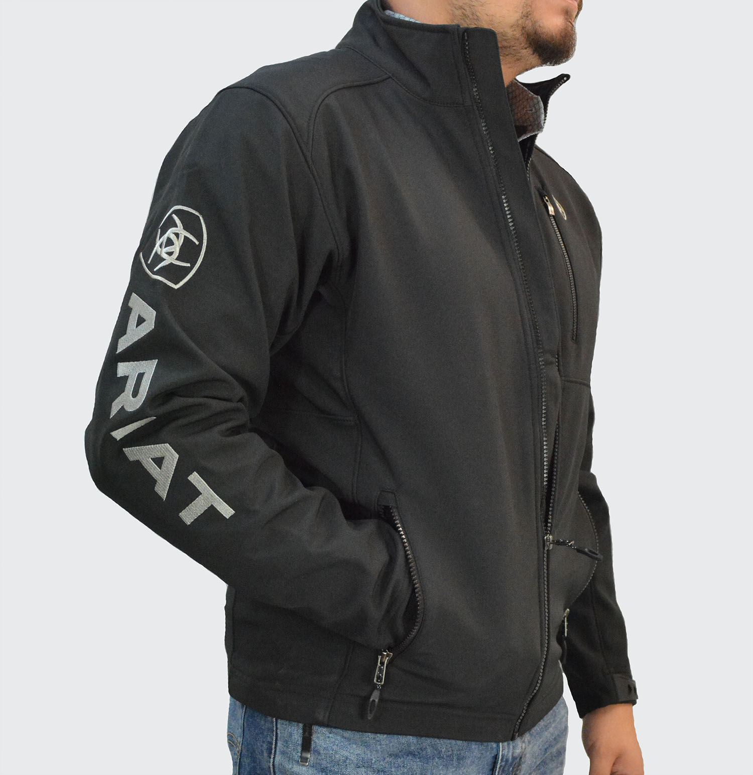 Ariat Men Logo 2.0 Softshell Black Jacket La Raza Western Wear