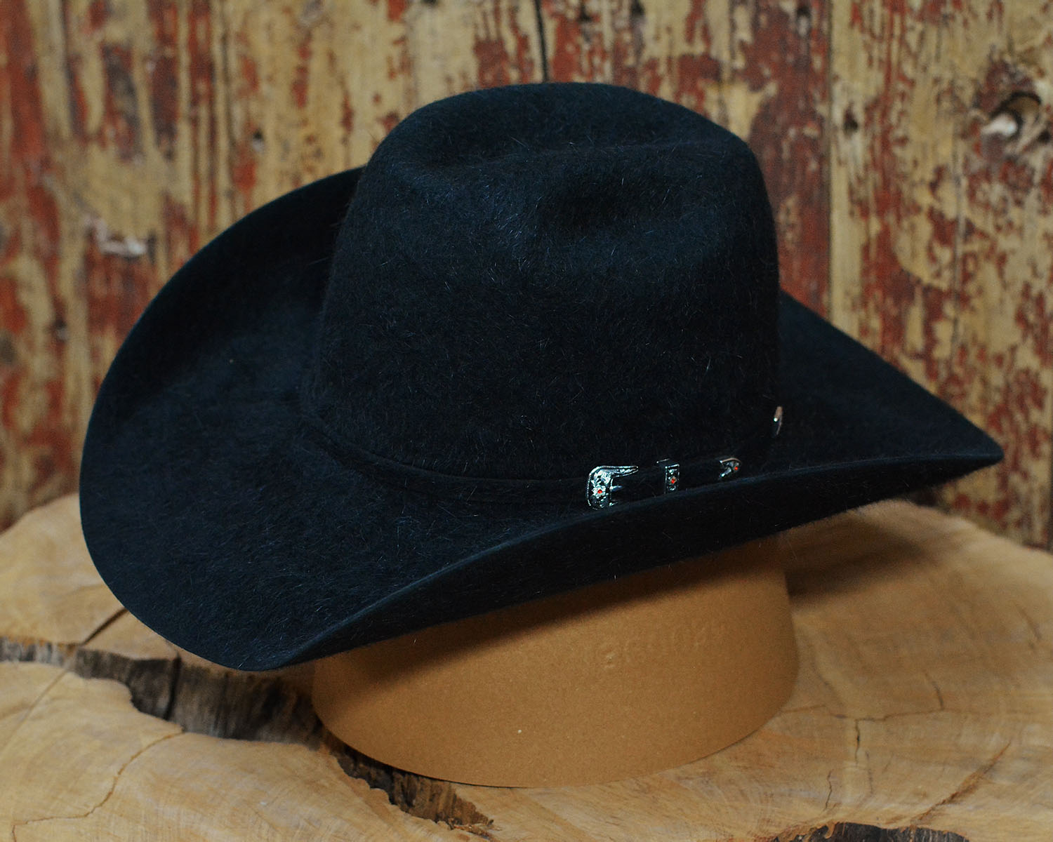 American Hat Co Black Grizzly Felt 20x 4 1/4″ brim (Open Crown) La Raza Western Wear