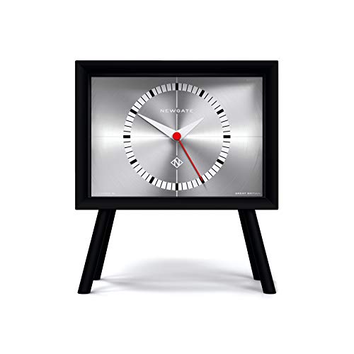 NEWGATE Henry Mantel Clock Black with NoTick Silent Sweep Movement