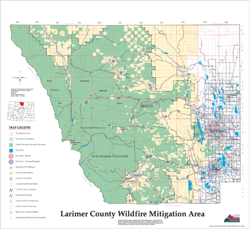 Wildfire Maps Larimer County