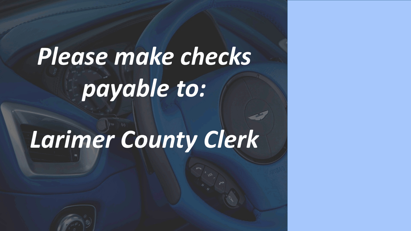 Vehicle Licensing Slideshow Loveland Larimer County