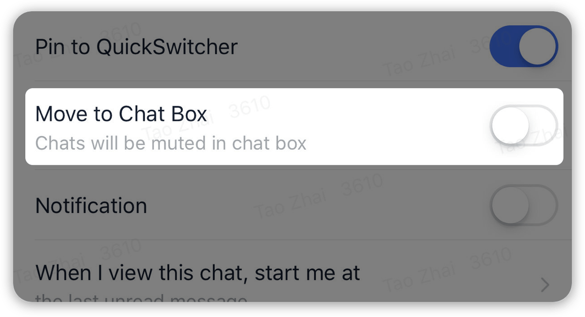 Messenger Move a chat to Chat Box