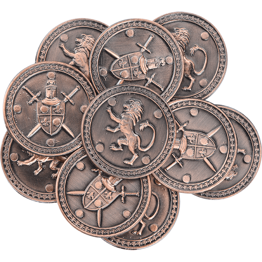 Set of 10 Copper King LARP Coins MY101157 LARP Distribution