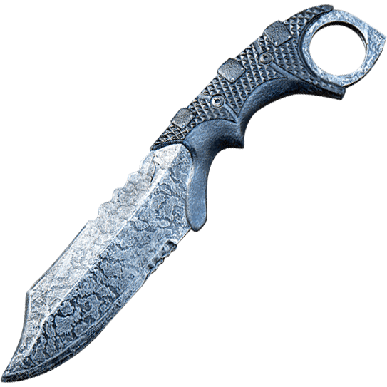 Tactical LARP Throwing Knife Black