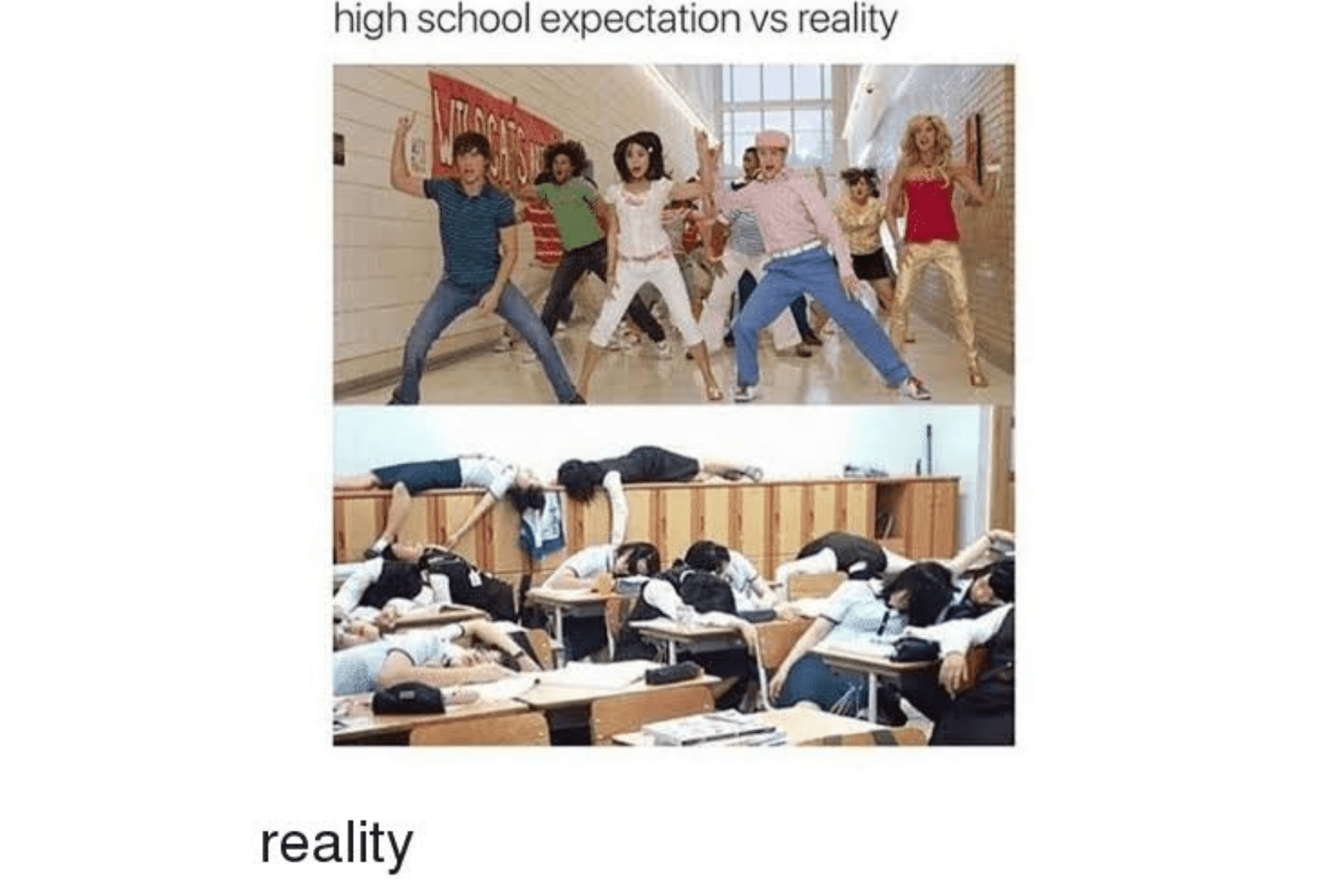 Expectation vs Reality High school edition La Rochelle