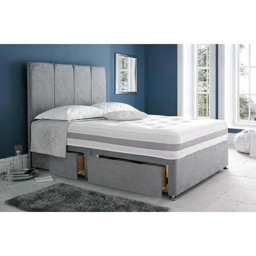 Solo Memory Divan Bed and Mattress (21 COLOUR AND 9 STORAGE OPTIONS) Larry Speare