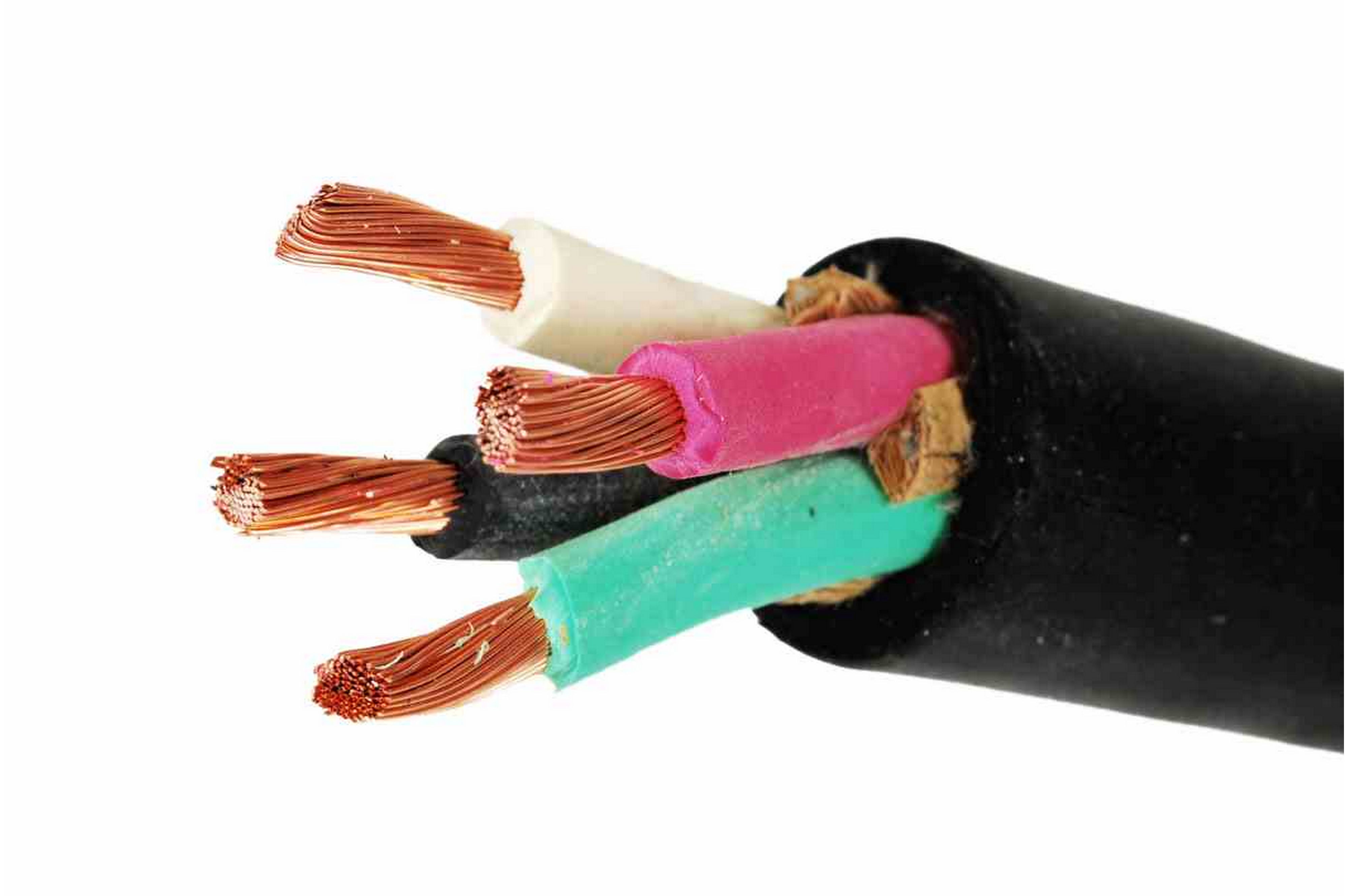 Larson Electronics 4/4 SOOW 4 AWG 4Connector Cable 600V Rated