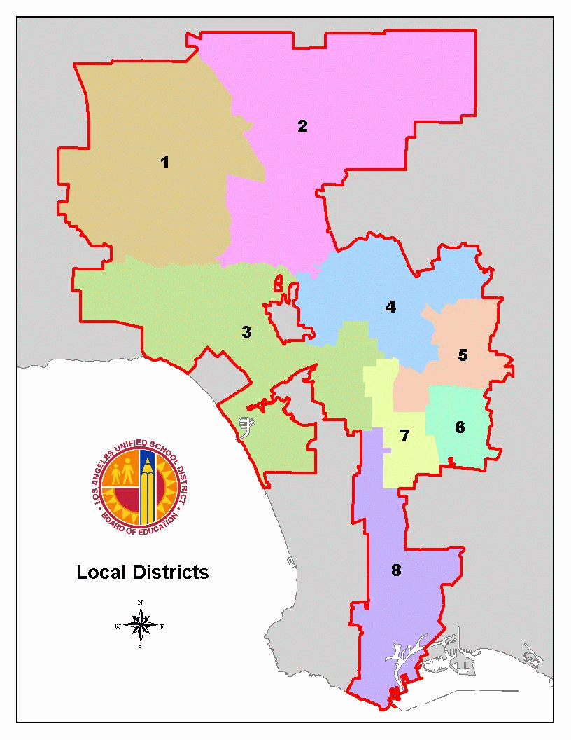 Los Angeles School District Boundaries