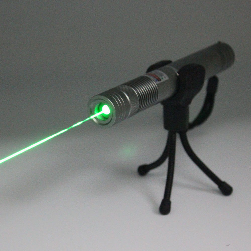 100mW 532nm Green Beam Light Focusing Portable Laser Pointer Pen Silver LTHJG0088