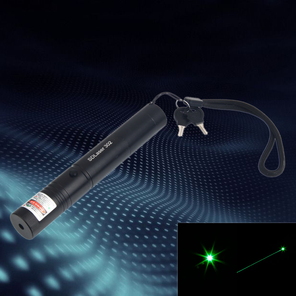 Laser 302 230mW 532nm Adjust Focus Flashlight Style Green Laser Pointer