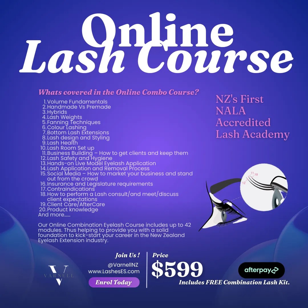 ONLINE COMBO COURSE with FREE Combination LASH KIT AFTERPAY Available