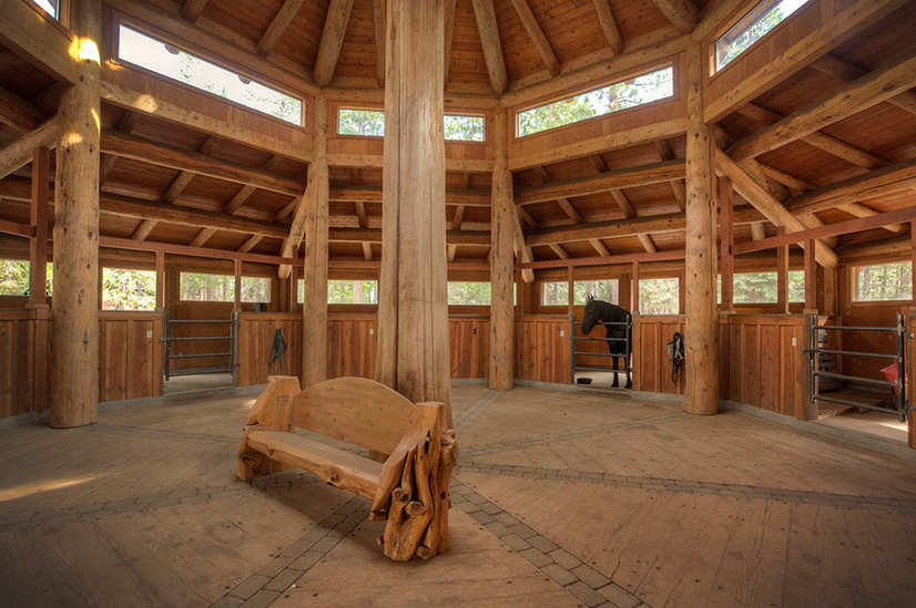 Interior Of Horse Barns