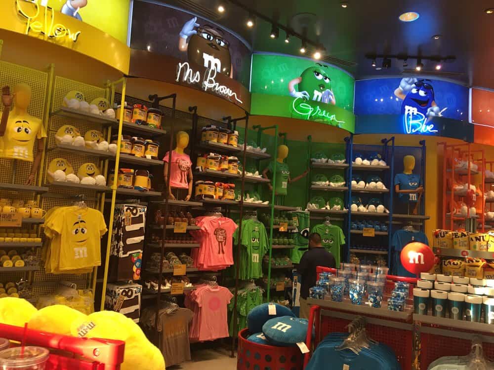 The Colorful M&M Store on Las Vegas Strip