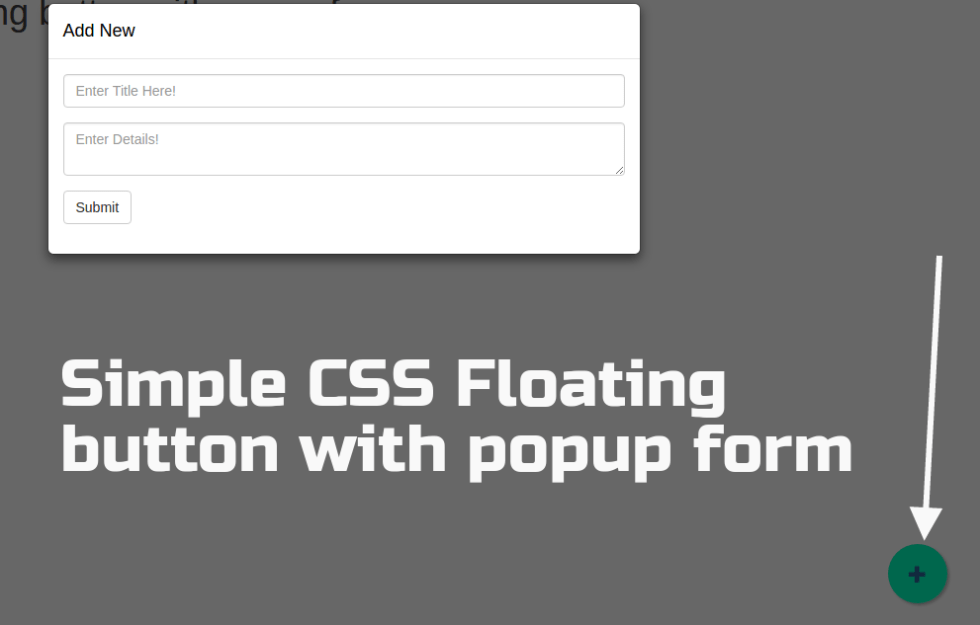 Simple Responsive CSS Floating button with popup form Latest Blog