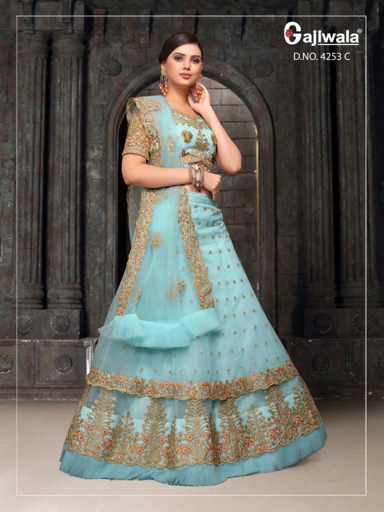 baby blue lehenga