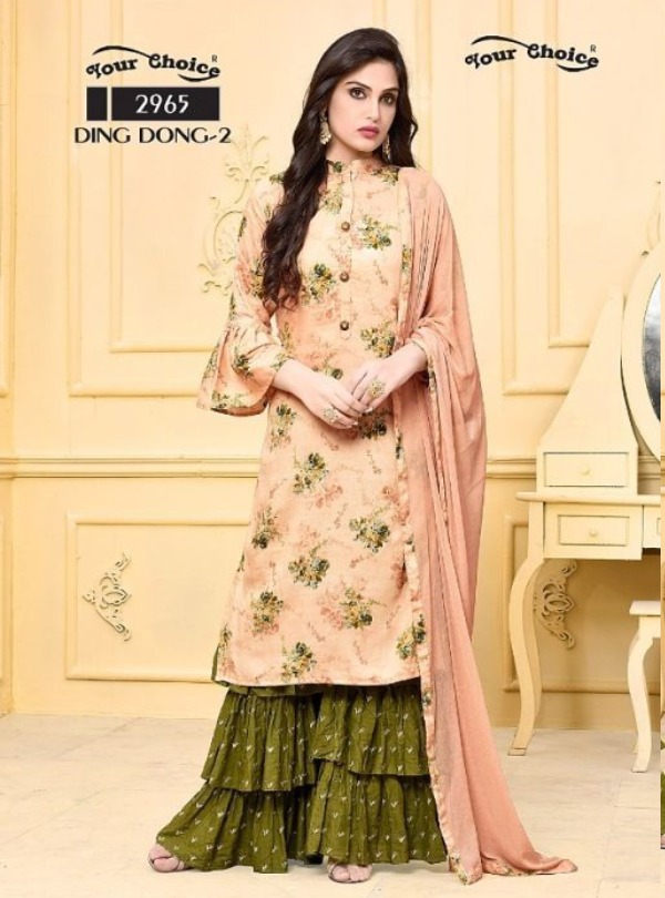 Embroidered Party Wear Sharara Suit For 