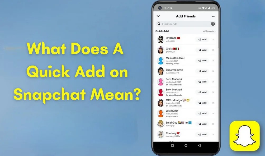 What Does A Quick Add on Snapchat Mean Complete Guide