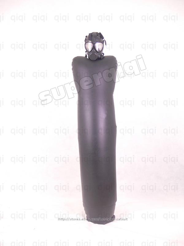 Latex/Rubber .8mm Inflatable Sleep sack hood suit catsuit bodybag heavy gas mask eBay