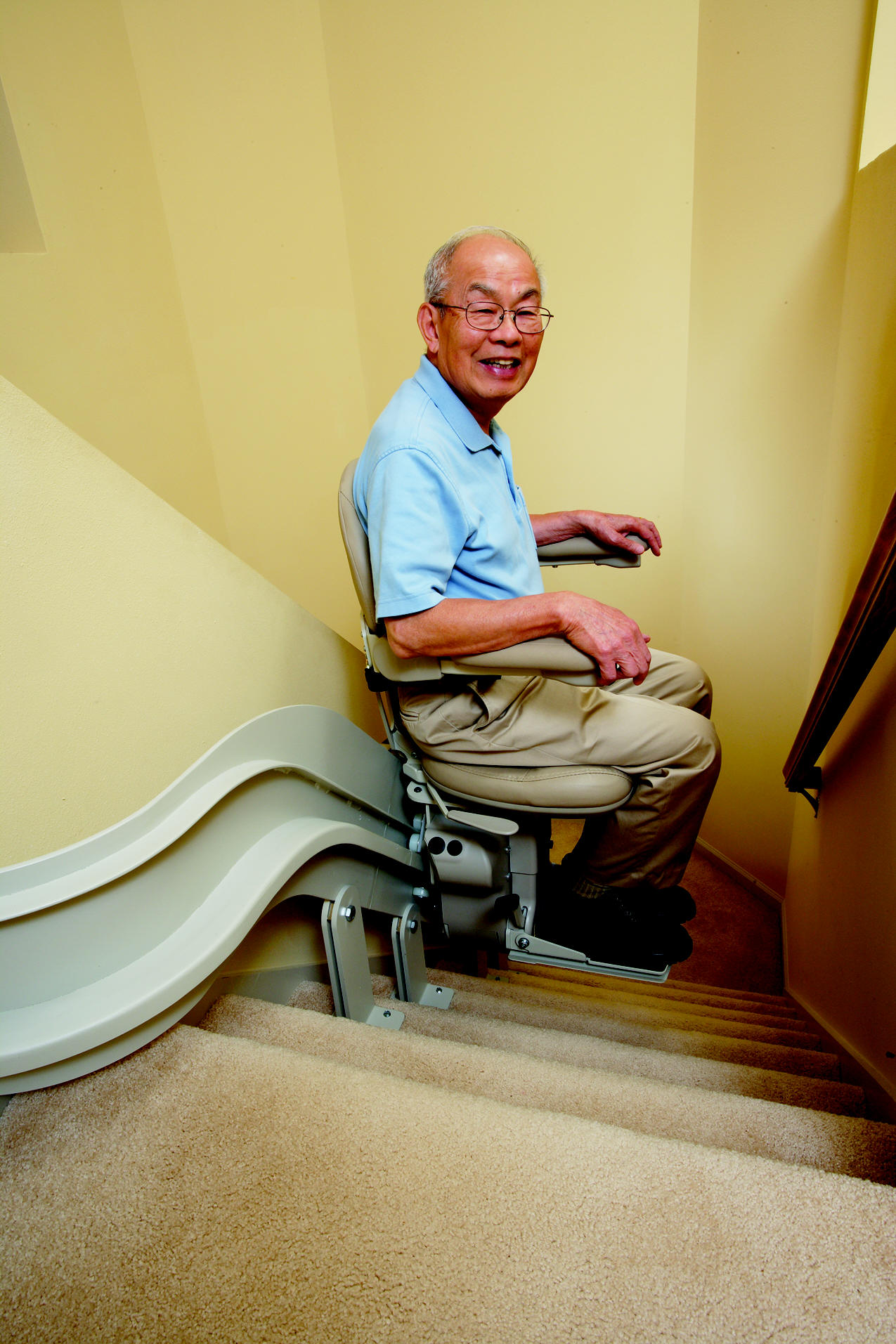 Bruno Stairlifts Curved CRE2110 in San Diego CA are the sre3050 and sre2010