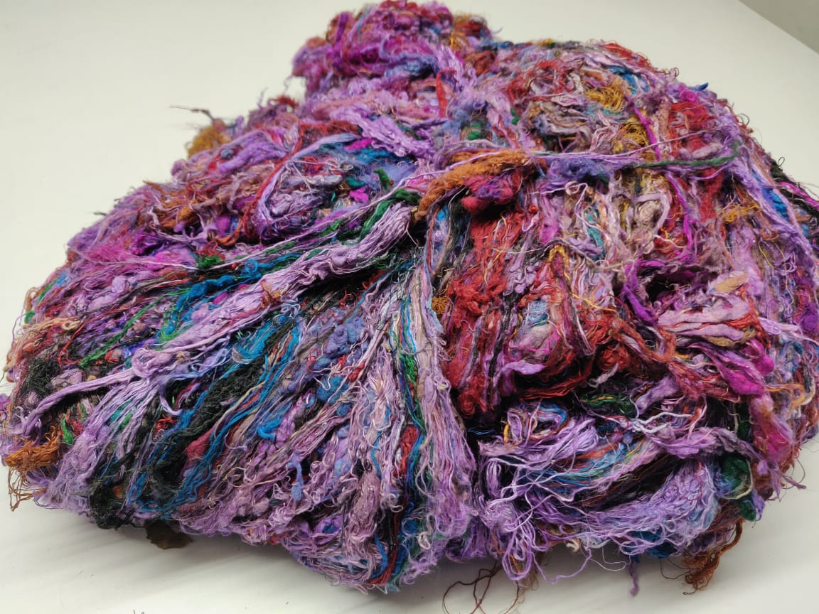 Verified Exporter Recycle Silk Batts Lavender Latifi Silk Exports LLP