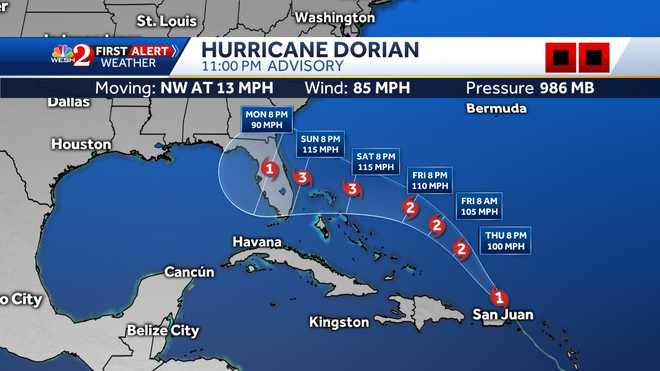 Hurricane Dorian Expected to Hit Florida's Eastern Coast; Governor
