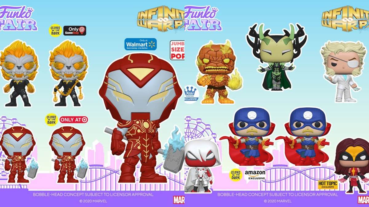 Funko Pop! Marvel Infinity Warps Collection Includes 8 Characters and 4