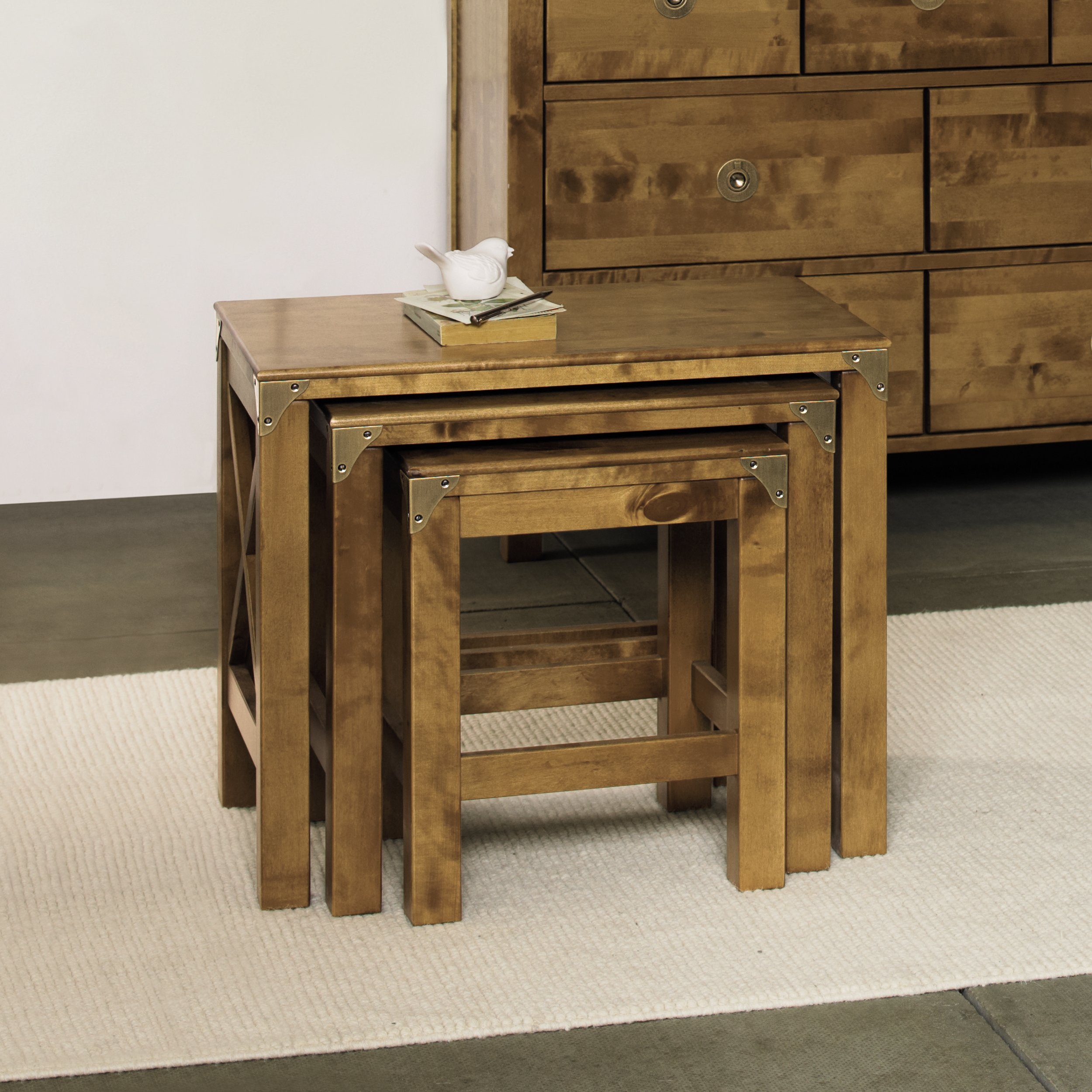 Balmoral Honey Nest of 3 Tables Laura Ashley