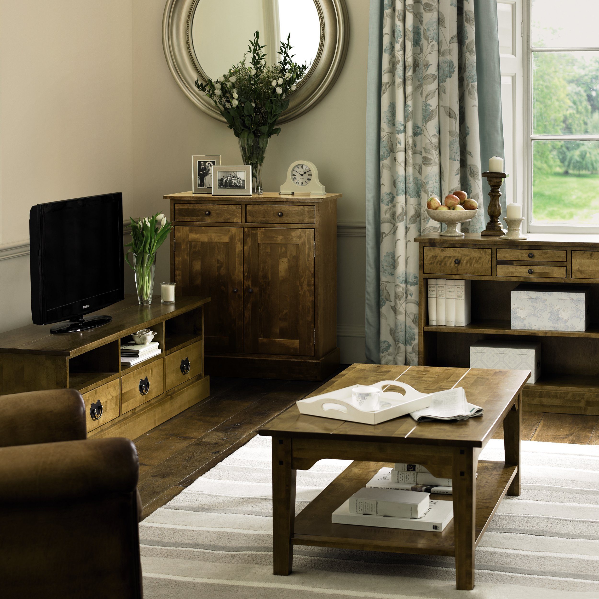 Garrat Honey Rectangular Coffee Table Laura Ashley