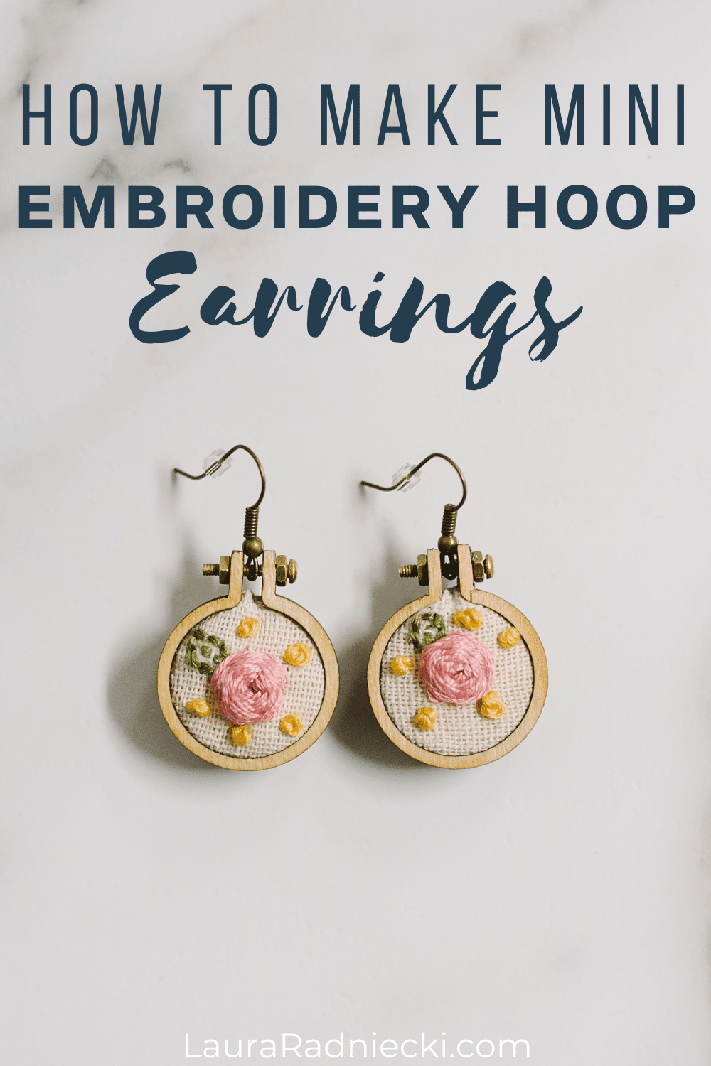 How to Make Mini Embroidery Hoop Earrings DIY Craft Tutorial