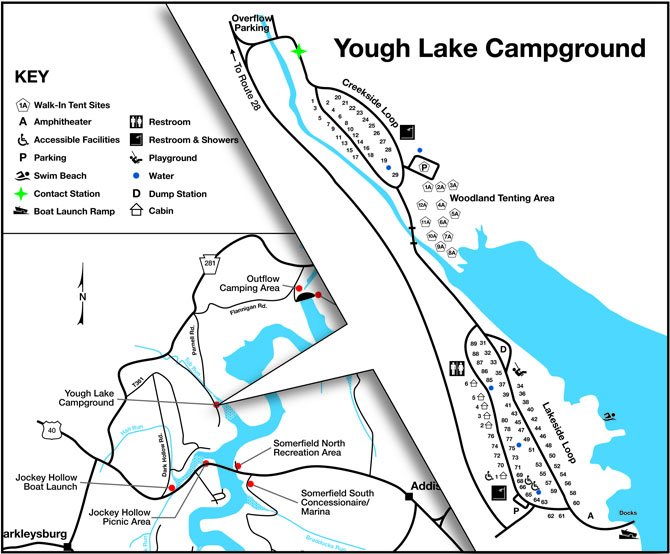 Yough Lake Campground at Tub Run Laurel Highlands River Tours