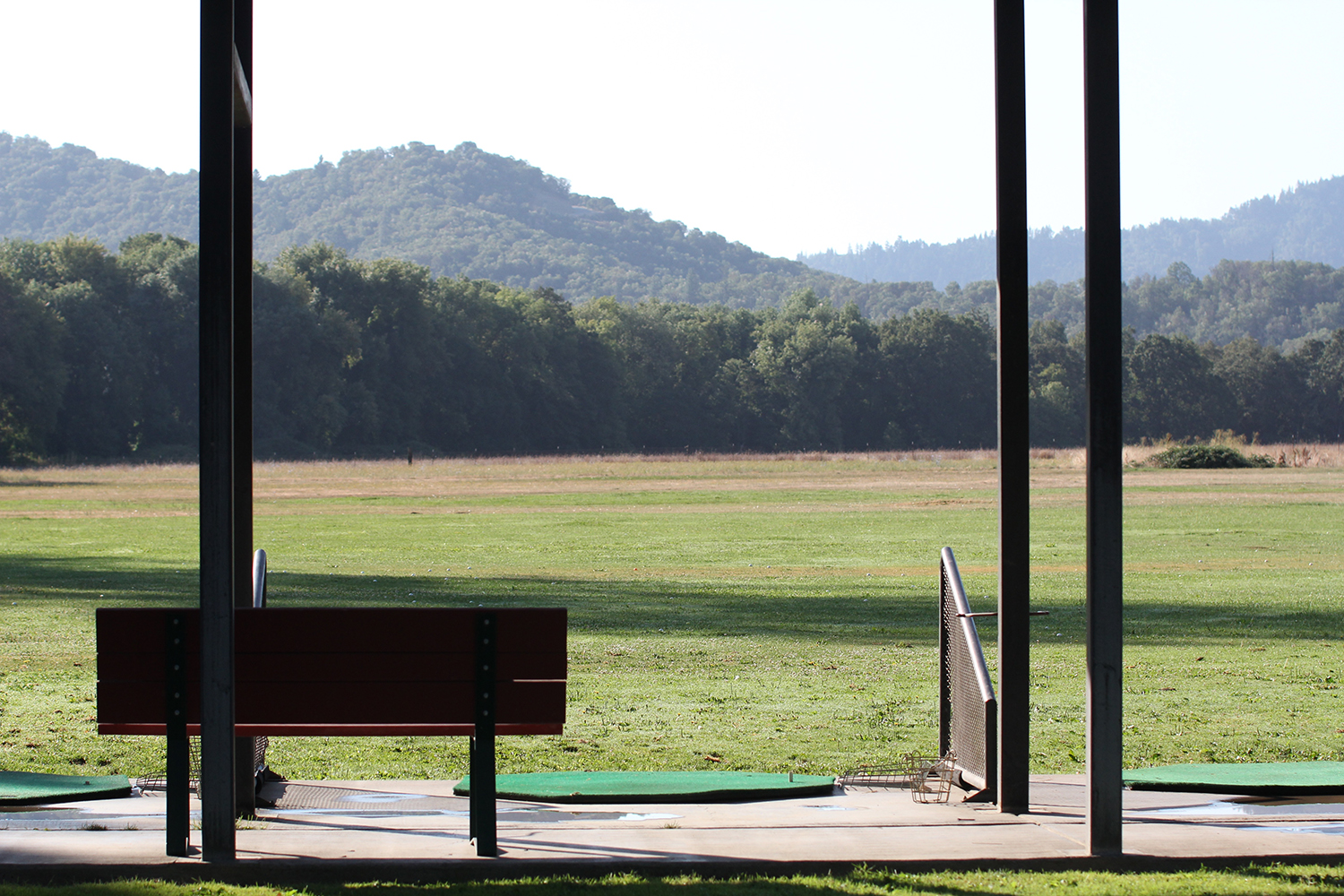 Covered Driving Range with Mountain Views Laurel Hill Golf Course