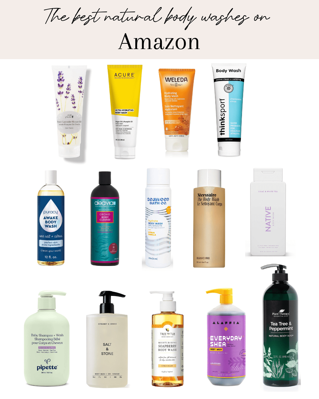 A list of the best natural body wash options on Amazon Lauren Erro