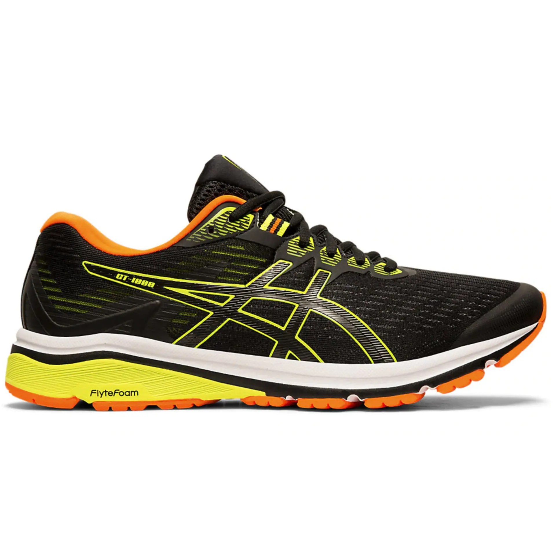 Asics Men's GT1000 8 Black/Safety Yellow Laurie's Shoes