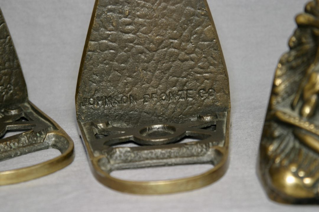 Johnson Bronze Co. Native American Indian with Pipe Incense Burner