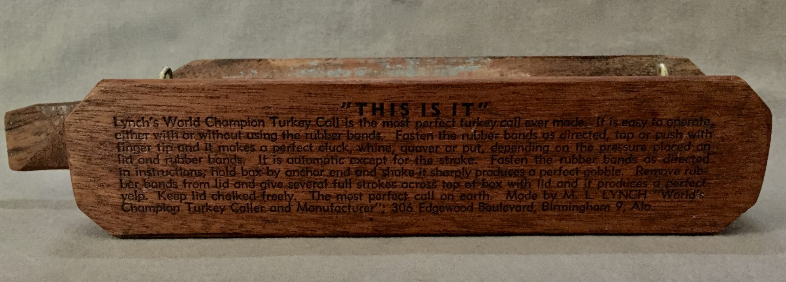 M.L. Lynch Cedar Box Turkey Call Lava Creek Trading Company