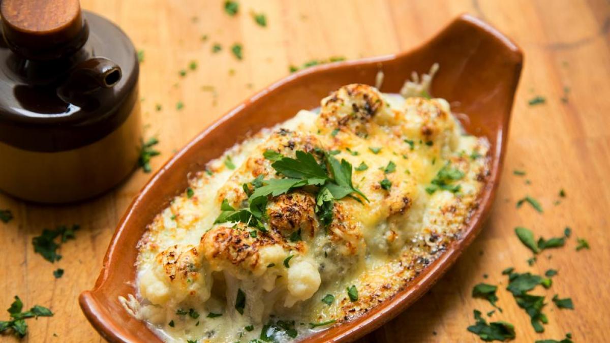 Receta coliflor al horno y con bechamel