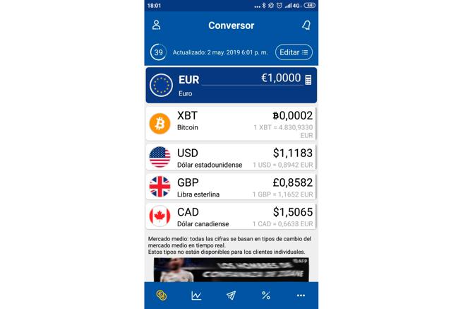 XE Currency, la aplicación ideal para el cambio de moneda