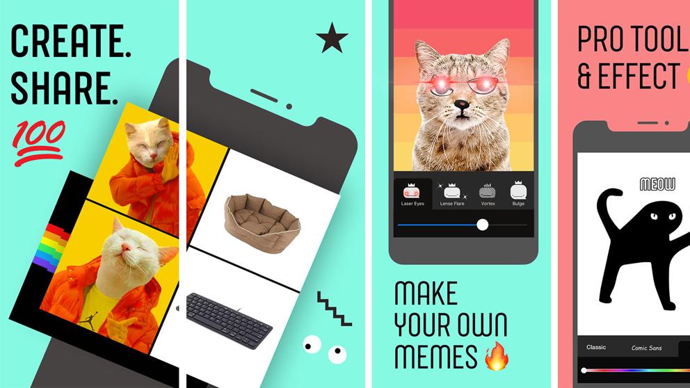 Facebook prueba una aplicación para crear memes