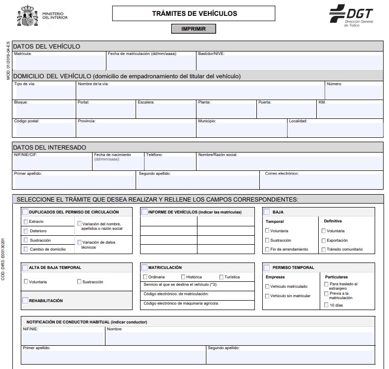Cómo dar de alta un vehículo en el registro de la DGT