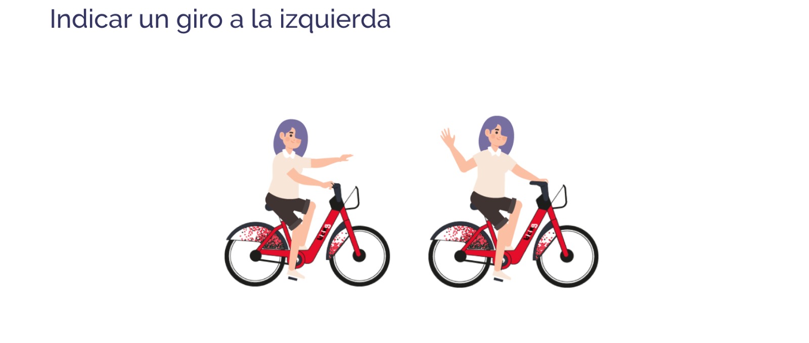 Así se señalizan correctamente las maniobras básicas en bicicleta