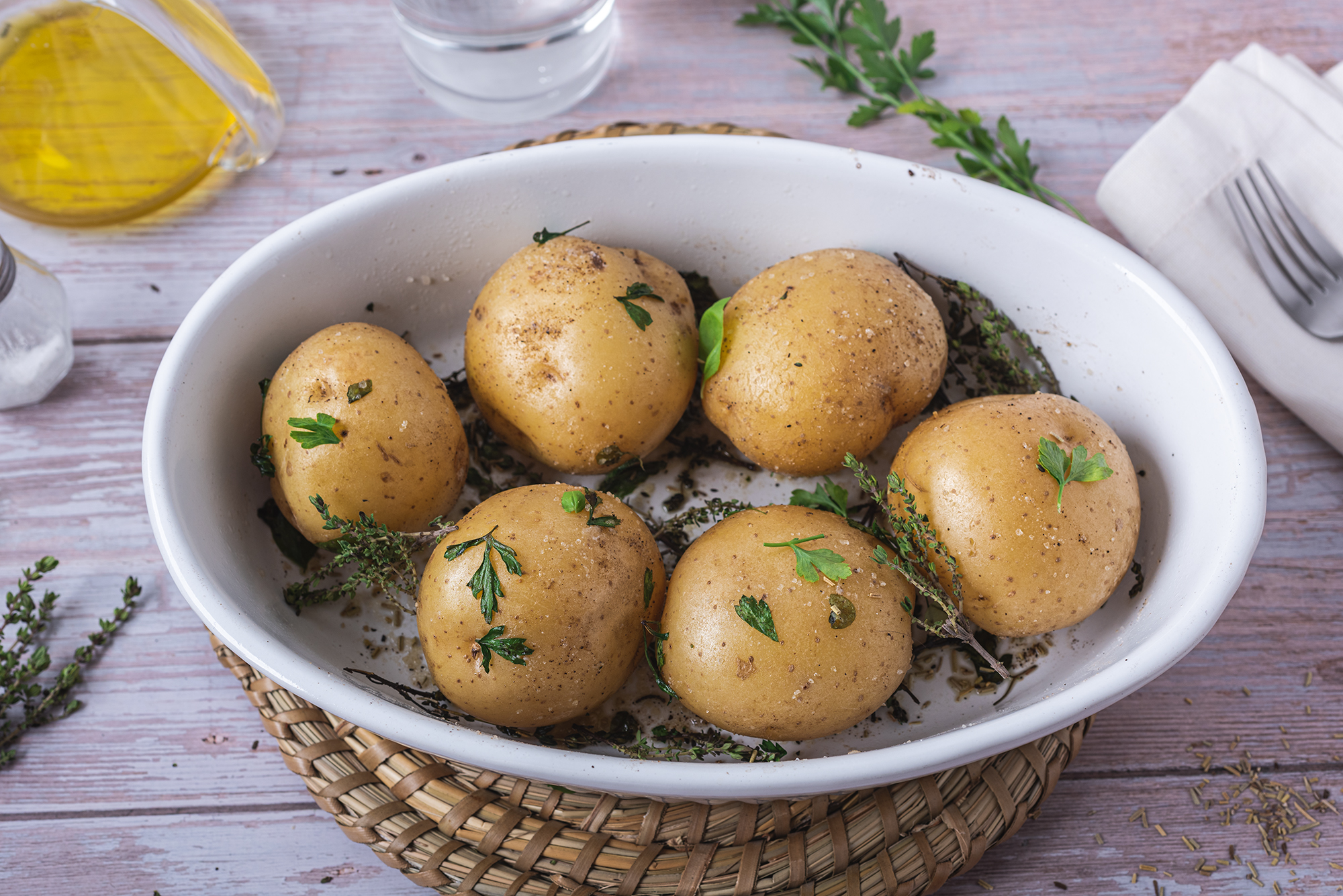 Patatas a la provenzal en el microondas receta fácil