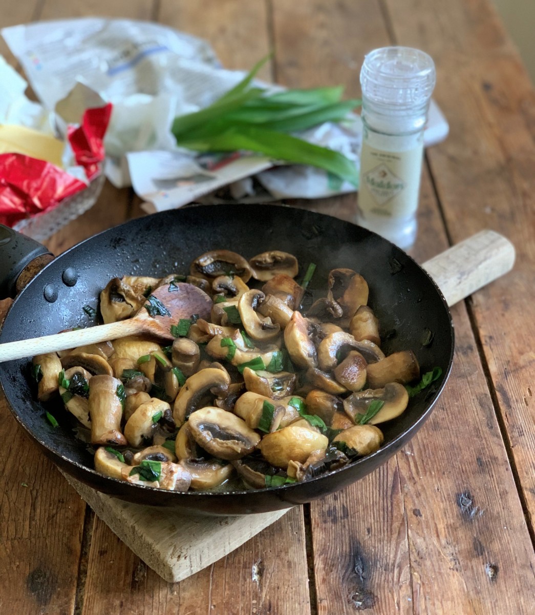 Wild Garlic and Mushrooms