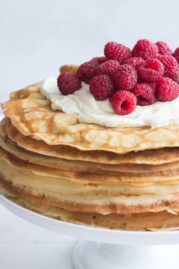 Easy Raspberry Crepe Cake Recipe Lavender & Macarons