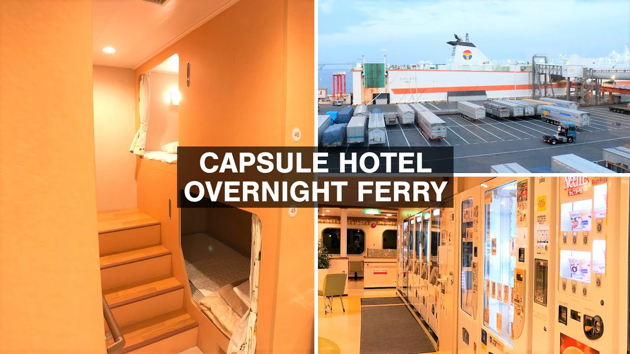 Japan’s Most Unique Overnight Capsule Hotel Ferry Vending Machine