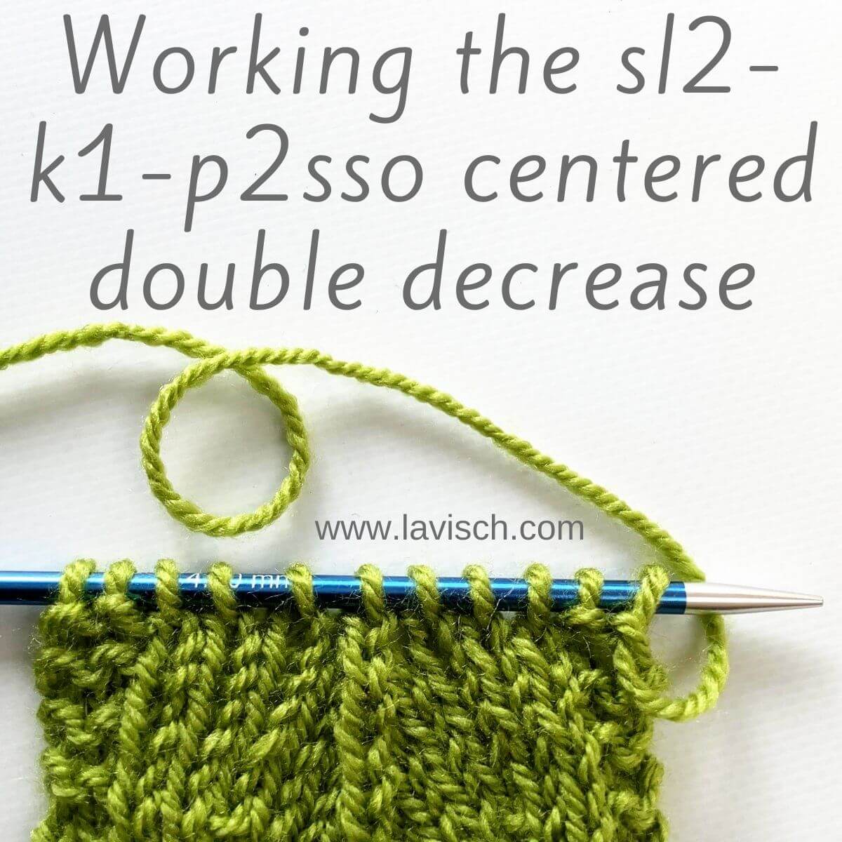 tutorial knitting the skp decrease La Visch Designs