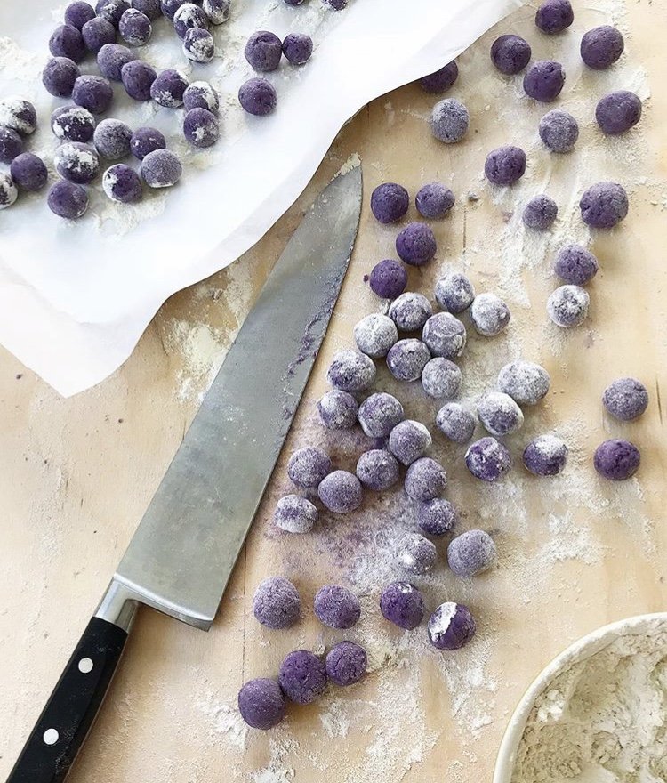 Gnocchi di patate viola Virginia Fabbri La Vongola Verace